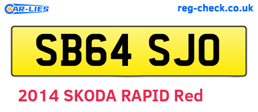 SB64SJO are the vehicle registration plates.