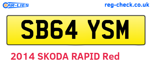 SB64YSM are the vehicle registration plates.