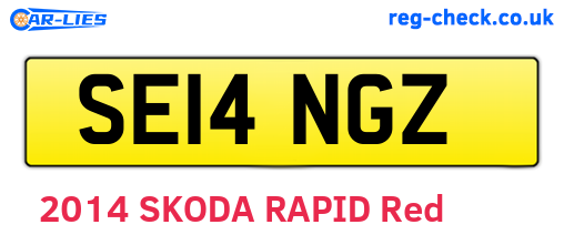 SE14NGZ are the vehicle registration plates.