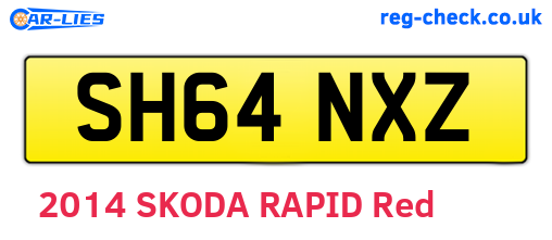 SH64NXZ are the vehicle registration plates.