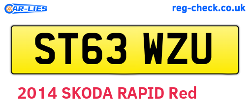 ST63WZU are the vehicle registration plates.