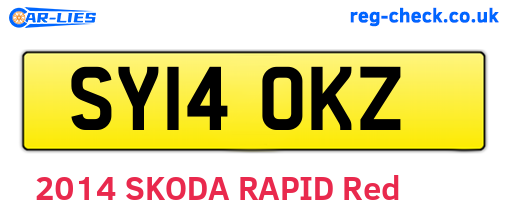 SY14OKZ are the vehicle registration plates.