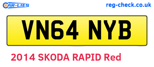 VN64NYB are the vehicle registration plates.