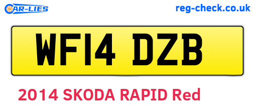 WF14DZB are the vehicle registration plates.