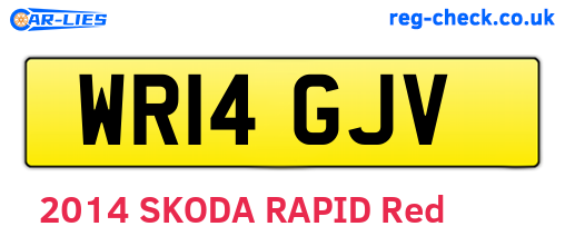 WR14GJV are the vehicle registration plates.