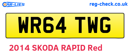 WR64TWG are the vehicle registration plates.