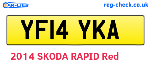 YF14YKA are the vehicle registration plates.