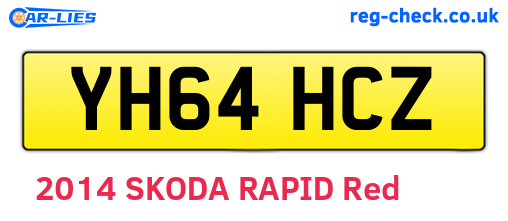 YH64HCZ are the vehicle registration plates.