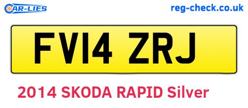 FV14ZRJ are the vehicle registration plates.