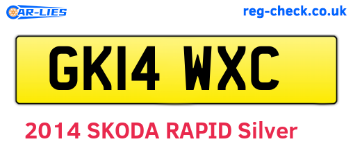 GK14WXC are the vehicle registration plates.