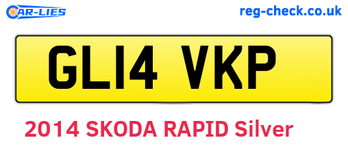 GL14VKP are the vehicle registration plates.