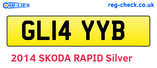 GL14YYB are the vehicle registration plates.