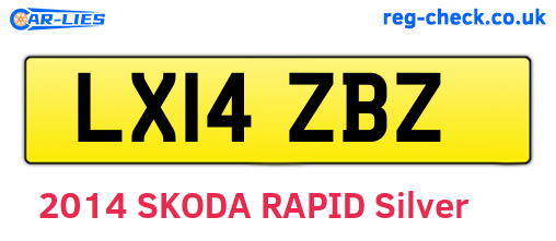 LX14ZBZ are the vehicle registration plates.