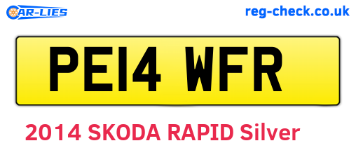 PE14WFR are the vehicle registration plates.