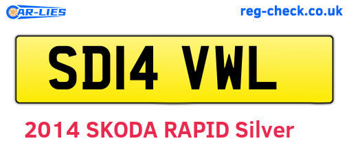 SD14VWL are the vehicle registration plates.