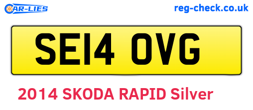 SE14OVG are the vehicle registration plates.