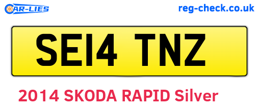 SE14TNZ are the vehicle registration plates.