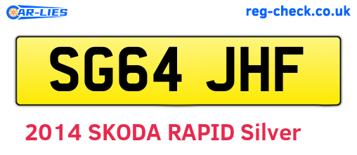 SG64JHF are the vehicle registration plates.