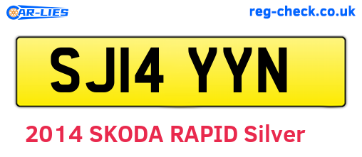 SJ14YYN are the vehicle registration plates.
