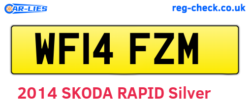 WF14FZM are the vehicle registration plates.