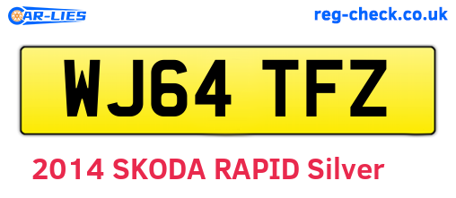 WJ64TFZ are the vehicle registration plates.