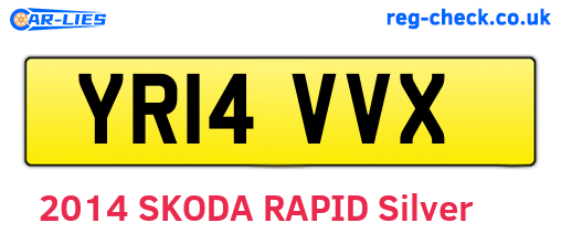 YR14VVX are the vehicle registration plates.