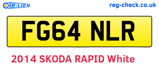 FG64NLR are the vehicle registration plates.