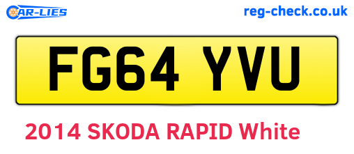 FG64YVU are the vehicle registration plates.