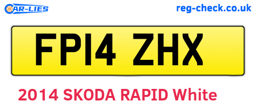 FP14ZHX are the vehicle registration plates.
