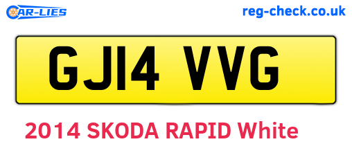 GJ14VVG are the vehicle registration plates.