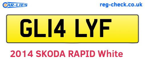 GL14LYF are the vehicle registration plates.