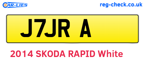 J7JRA are the vehicle registration plates.