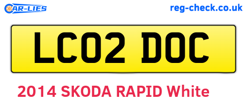 LC02DOC are the vehicle registration plates.
