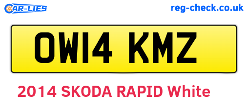 OW14KMZ are the vehicle registration plates.