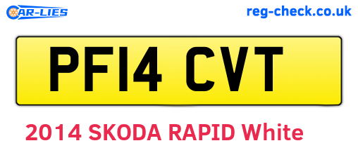 PF14CVT are the vehicle registration plates.