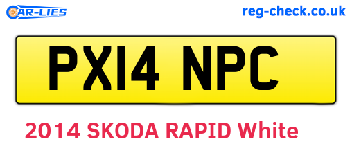 PX14NPC are the vehicle registration plates.