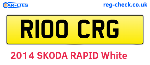 R100CRG are the vehicle registration plates.