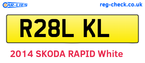 R28LKL are the vehicle registration plates.