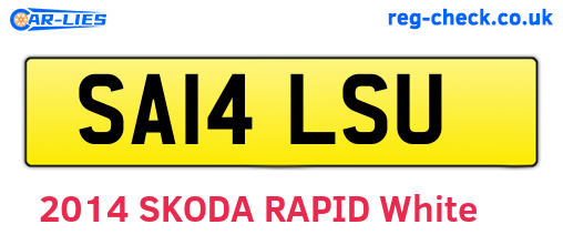 SA14LSU are the vehicle registration plates.