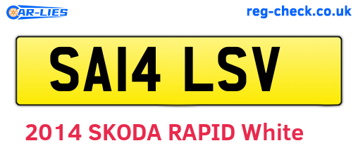 SA14LSV are the vehicle registration plates.