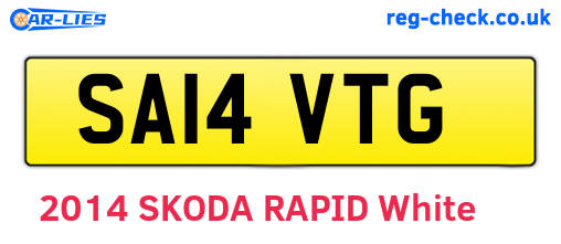 SA14VTG are the vehicle registration plates.