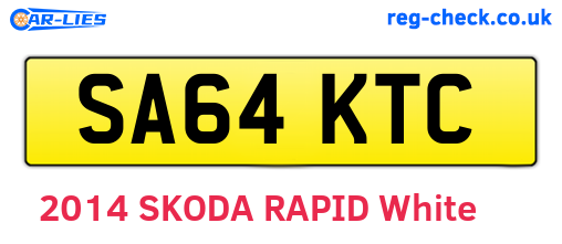 SA64KTC are the vehicle registration plates.