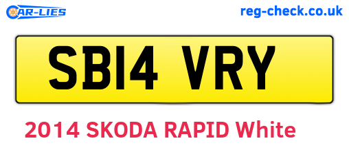 SB14VRY are the vehicle registration plates.