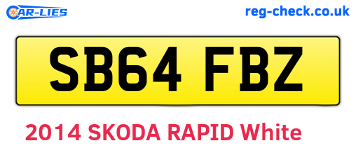SB64FBZ are the vehicle registration plates.