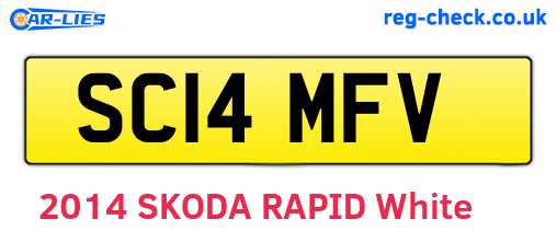 SC14MFV are the vehicle registration plates.