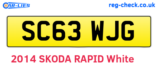 SC63WJG are the vehicle registration plates.