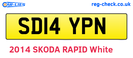 SD14YPN are the vehicle registration plates.