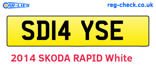 SD14YSE are the vehicle registration plates.