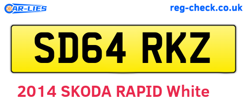 SD64RKZ are the vehicle registration plates.