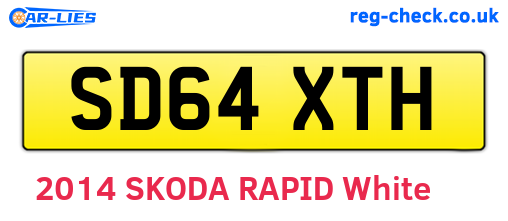 SD64XTH are the vehicle registration plates.